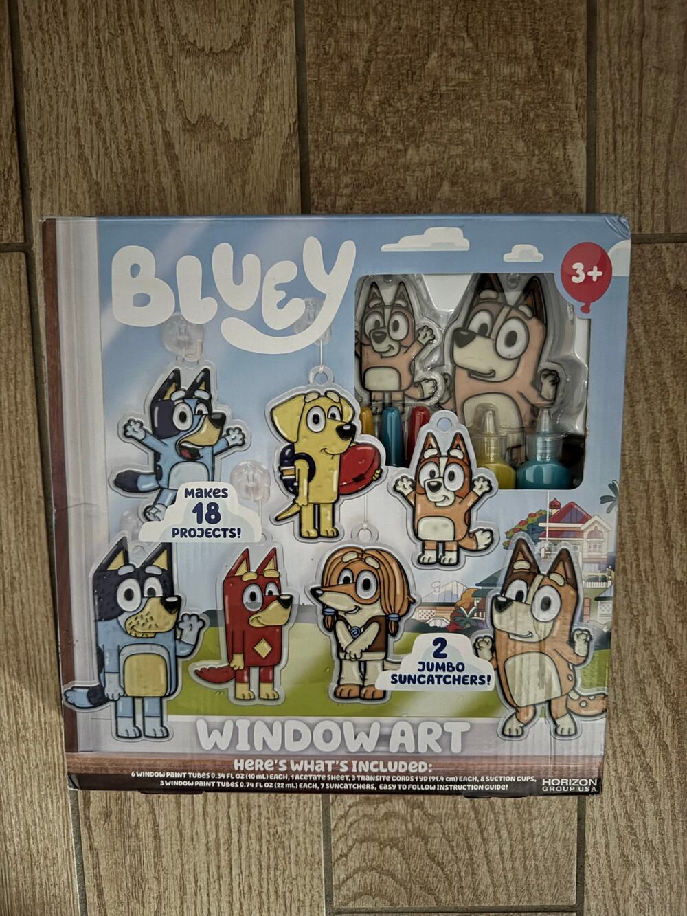 Bluey Window Art Suncatcher Kit, NIB